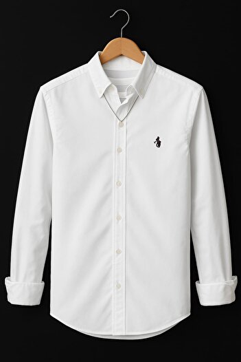 YNGMENCLASS Italian Cut Collar Buttoned Lycra Oxford Fabric Textured Shirt