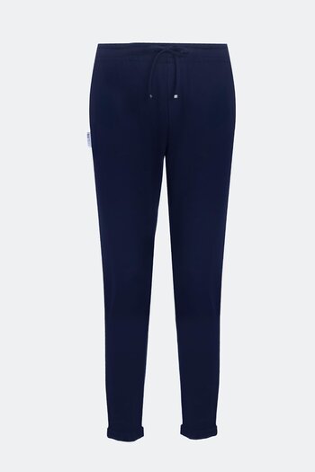Sabri Özel Elastic Waist Drawstring Knitted Men's Trousers Navy Blue