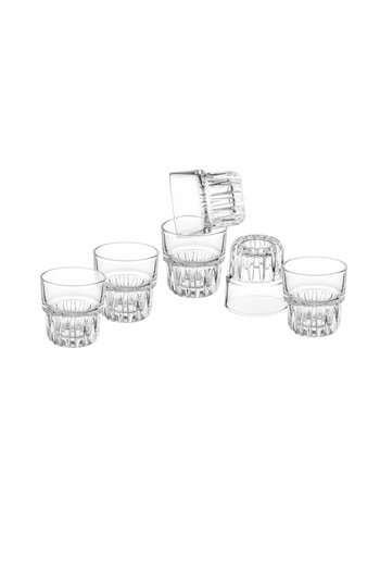 Dania Set of 6 Clear Glasses for Events and Welcome Drinks 6 cm