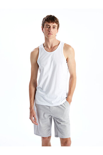 LC Waikiki U-Neck Combed Cotton Men's Undershirt, 2-pack