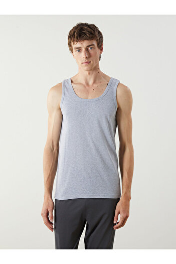 LC Waikiki U-Neck Combed Cotton Men's Undershirt 3-Piece