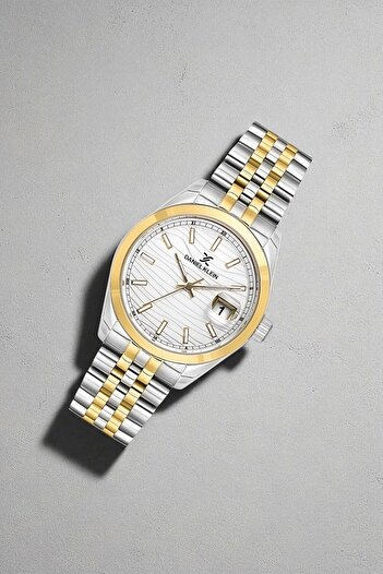 Daniel Klein Steel Cord&Case Men's Wrist Watch with Calendar Bracelet Gift Silver-Gold Zmdk1190