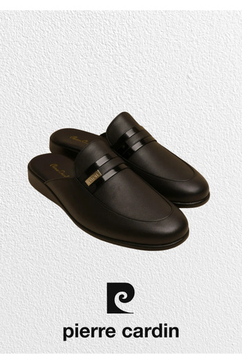 Pierre Cardin 5 Piece Boxed 100% Cotton Robdöşambir - Pajama Set & Leather Slippers & Genuine Leather Belt Wallet Set