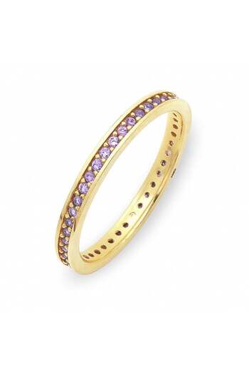 Bijuteria SORELLY Inel Aur 14k Eternity cu Pietre Mov 1.5 mm 13