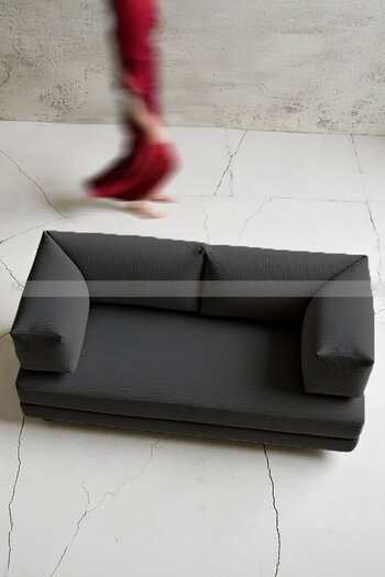 Minderim PİXEL Fitilli Kadife Kanepe | 50 DNS Çökmez Sünger | Yıkanabilir Kılıflı Yatak 80x160 cm