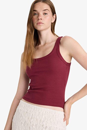 DeFacto Fitted U Yaka Fitilli Kaşkorse Atlet F7818AX25AU
