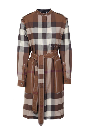 BURBERRY Dámské šaty v hnědé barvě
