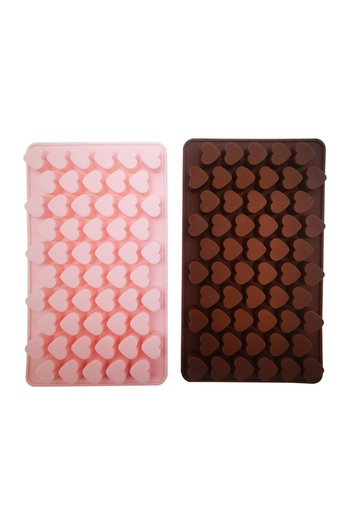 Generic Heart-Shaped Silicone Chocolate Moulds – 55 Cavity Set