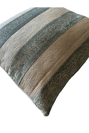 CDE Montpellier Series Woven Fabric Silvery Classic Decorative Pillowcase Set of 2 (Except Inner Pillow)