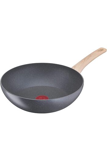 TEFAL Wok Pan | Natural Force 28cm Frying Pan |Easy cleaning |Mineralia+ non-stick coating |Natural