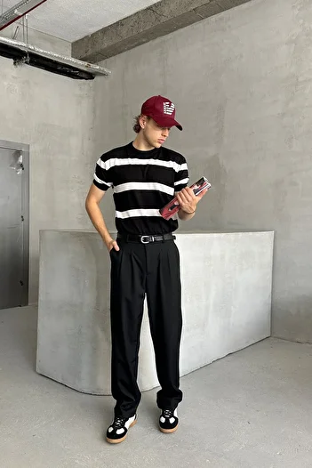 wamoss 2025 Pleated Comfortable Vintage Classic Wide Leg Baggy Trousers Pl11