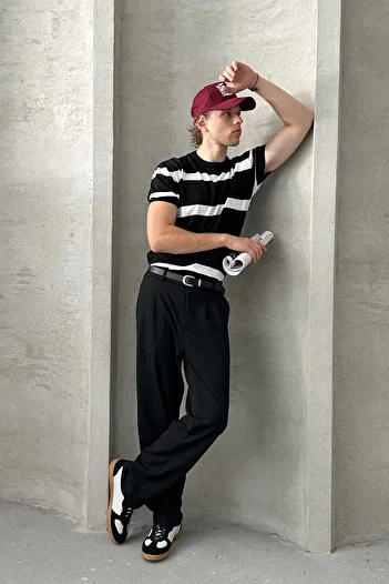 wamoss 2025 Pleated Comfortable Vintage Classic Wide Leg Baggy Trousers Pl11