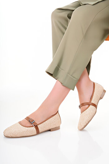 RoseVeno Women's Straw Trend Ballerinas