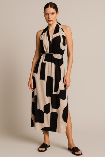 bravorite for brave women Backless Waist-Sitting Midi Length Dress