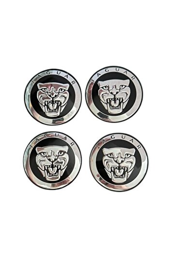 Jaguar Set 4 capace jante negre exterior: 58mm, interior: 50mm