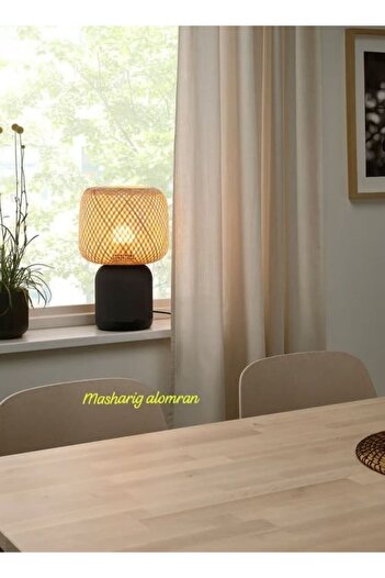 IKEA غطاء لقاعدة مصباح بسماعة, خيزران