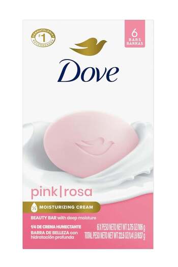 Dove Pink Beauty Bar, 6 Pieces, 637g with Deep Moisturization