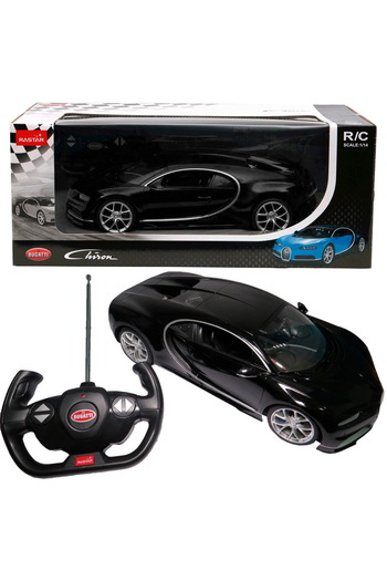 Rastar Bugatti Chiron Μαύρο Τηλεκατευθυνόμενο Αυτοκίνητο Κλίμακας 1/14