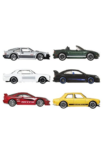 mattel Σετ 6 αυτοκινητάκια Hot Wheels Silver Series με Ιαπωνικό Θέμα