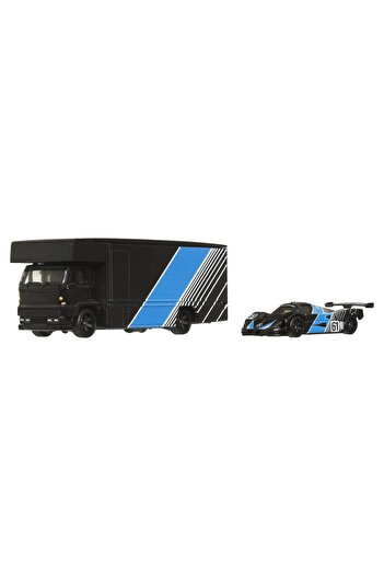 mattel Hot Wheels Sauber Mercedes C9 Transporter με αυτοκίνητο Fleet Flyer Κλίμακα 1:64