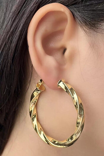 Mutenaura Stainless Steel Hoop Earrings (Pair)