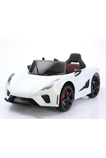 Fab N Funky Kids Battery Operated Ride-on, Seamless Entertainment, 3 Years+, 114 x 66 x 48 cm - White