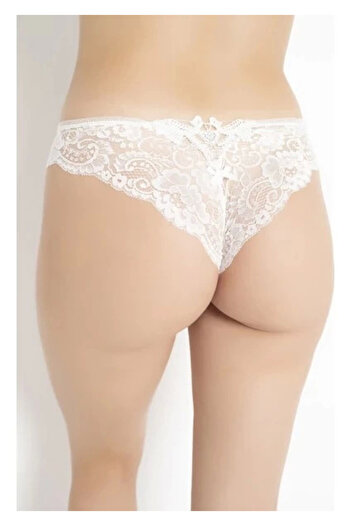 Modestia Bikini brazilian din dantelă pentru femei G-Box 927 - ECRU - 3XL