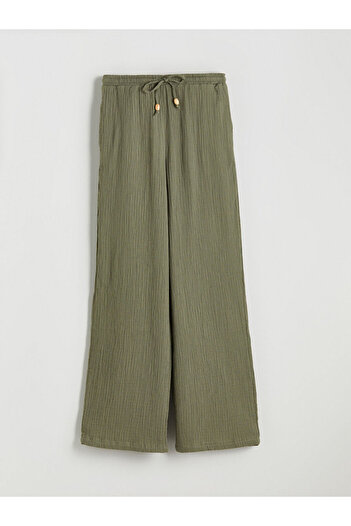 LC Waikiki Quality Parts from Celebi Store |   Elastic Waist Textured Muslin Women's Trousers