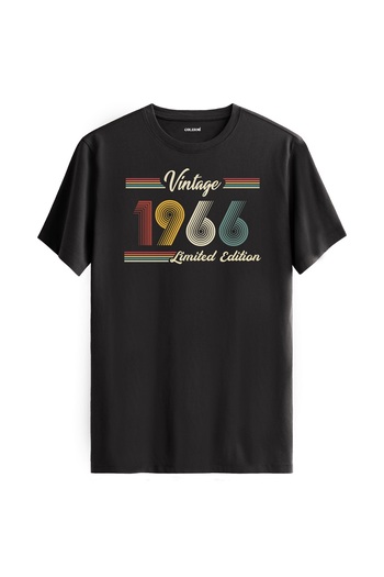 Colermi 1966 Birth Date Vintage T-Shirt - Birthday Gift Retro Tee Shirt