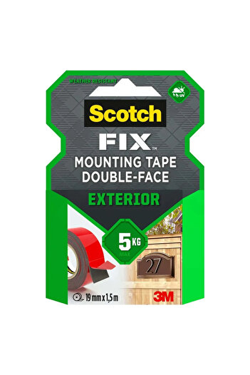 3M Scotch Fix Double-Face Exterior Mounting Tape (19 mm x 1.5 m)