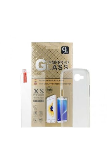 Bibilel Package Transparent Case and 9H Glass Screen Protector for Huawei Y6 2017