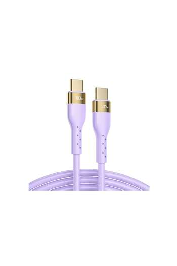 Bibilel Cablu USB-C la USB-C, 100W PD, încărcare rapidă și transfer de date, 2M, ranforsat, violet