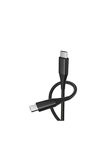 SOHO Cablu de încărcare și transfer de date USB-C la USB-C, 2 m, ranforsat, negru