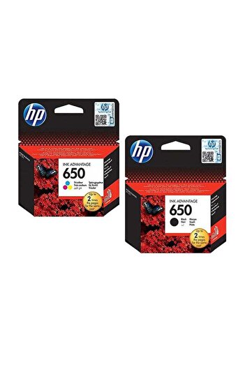 HP 2-Piece 650 Replacement Ink Cartridge Black Ink and Tri-Colour Ink