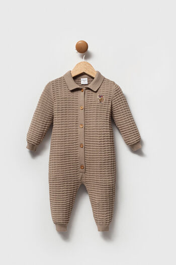 U.S. Polo Assn. U.S. Polo Assn Baby Boy Brown Jumpsuit