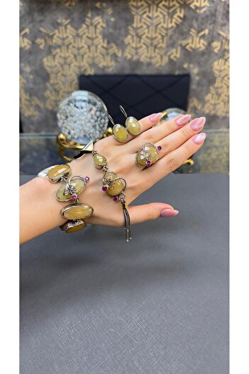 Gümüşhanesi Hint safirinden otantik gümüş set