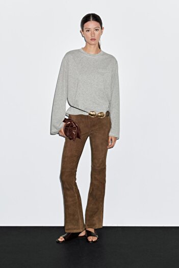 Massimo Dutti Cep detaylı oversize t-shirt
