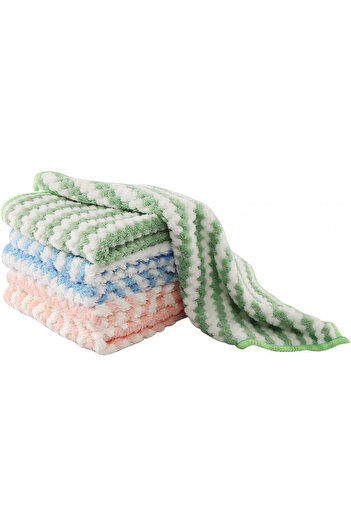 FASBET Set of 6 towels, microfiber, multicolor, 25 x 25 cm