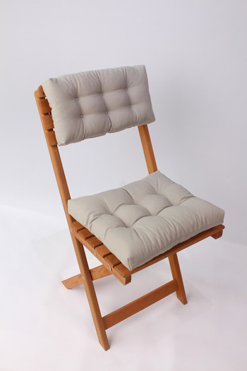 ALTINPAMUK Bistro Kitchen Garden Chair Cushion with Backrest Gray 18 (Cushion and Back Cushion)