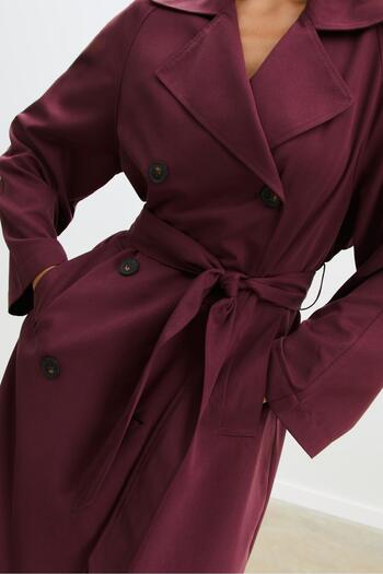 Stradivarius Long loose-fitting oversize trench coat