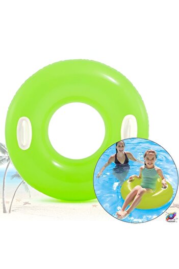 ANGMAD Inflatable Swim Ring with Two Handles, ANGMAD, 76cm, Green