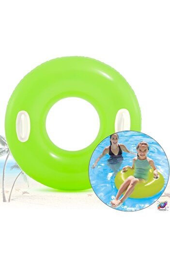 ANGMAD Inflatable Swim Ring with Two Handles, ANGMAD, 76cm, Green