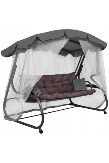 SERSIMO Garden swing 226x126x192 cm, 3 in 1 swing, bed and relaxation, with anti-insect net