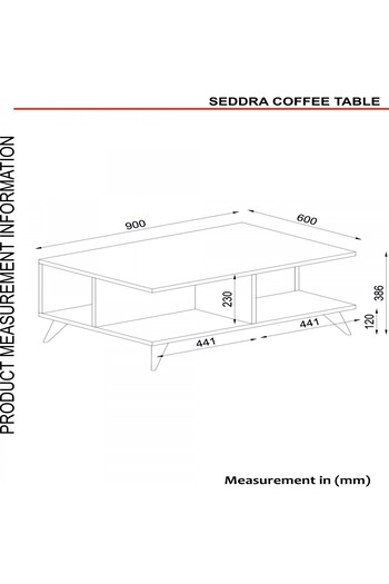 SAHABA Seddra coffee table, white and gray
