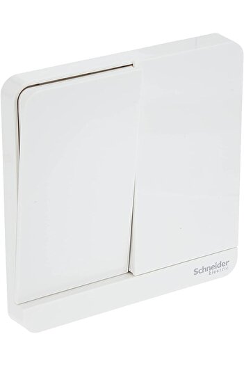 Schneider Electric E8332L2_WE AvatarOn White - 2-way plate switch 2 gang - 16AX - White