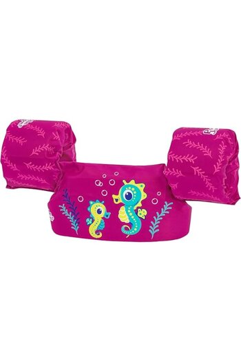 BESTWAY Swimming Vest with Wings for Children – Puddle Jumper, Seahorse Design, 58 cm x 23.5 cm x 17 cm Pu