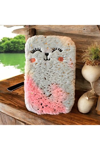 Syloon Pink Pencil Case with Plush Eva Cat