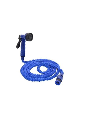 stuffix Expandable Blue Garden Hose, Adjustable Pressure, Includes Sprayer, 60 M