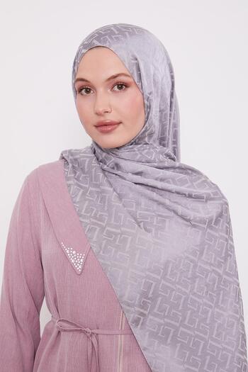 Levidor Gray L Pattern Italian Jacquard Shawl