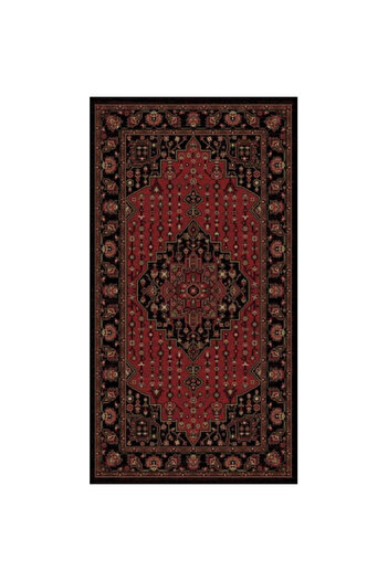 Al Kaffary Carpet Carpet Balkh, Inspired By Traditional Sadu Design, Belgian Made with 1 million Knots, Red